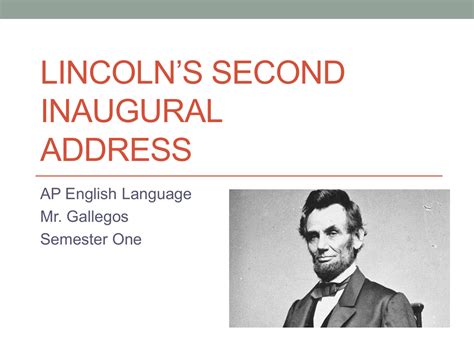 Lincoln`s Second Inaugural Address