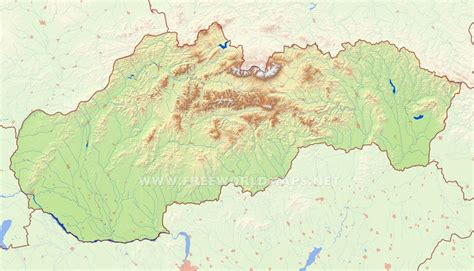 Slovakia Physical Map