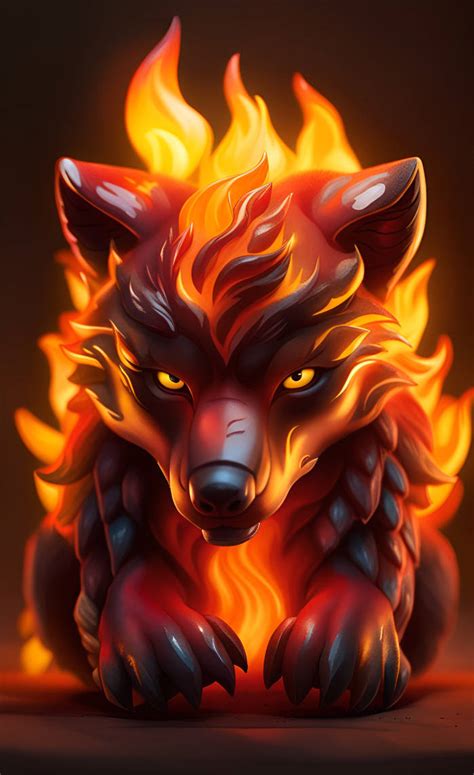 Fire Wolf by NezukoRempaDeviart07 on DeviantArt