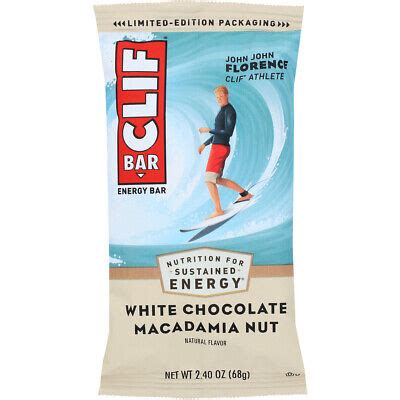 Clif Energy Bar White Chocolate Macadamia Nut 2.4 oz 12 Pack Bulk Case ...