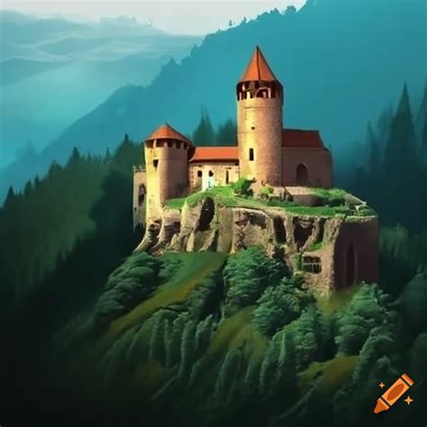 Castle built on hillside