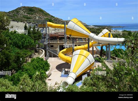 'Crazy Cones' ride at Faliraki Water Park, Faliraki, Rhodes (Rodos ...