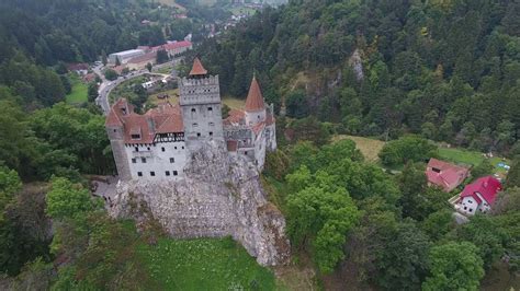 Bran Castle, Romania (aerial view 4K) - YouTube