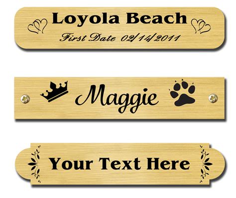 0.5" H x 2.5" W, Satin Brass Name Plate – EnM Engraving