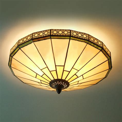 Tiffany Style Stained Glass Shade Flush Mount Ceiling Light Vintage Lamp Fixture 765756400282 | eBay