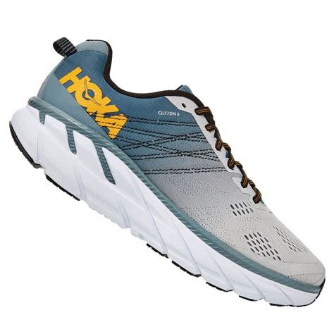 Clifton 6 Mens LIGHTWEIGHT & HIGH CUSHIONING Road Running Shoes Lead/Lunar Rock at ...