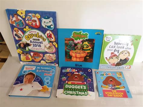 CBEEBIES BOOKS X6 Annual 2018, Hey Duggee, Fimbles, Mr Tumble, Charlie ...