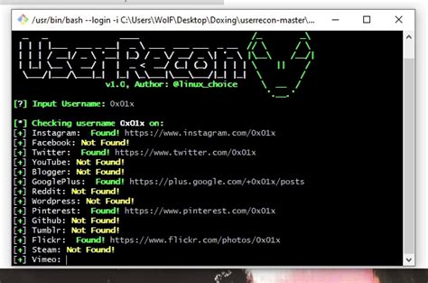 UserRecon Doxing Tool (Source code + DOWNLOAD) 2020