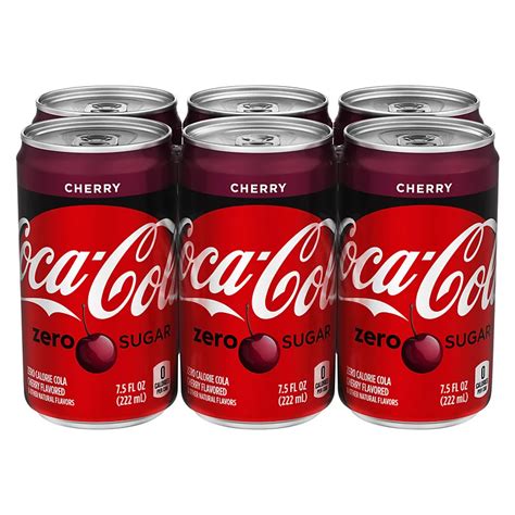 Coca-Cola Zero Sugar Cherry Coke 7.5 oz Cans - Shop Soda at H-E-B