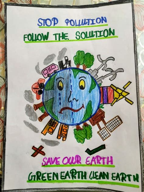 Stop pollution save our earth poster | Earth poster, Air pollution poster, Handmade poster