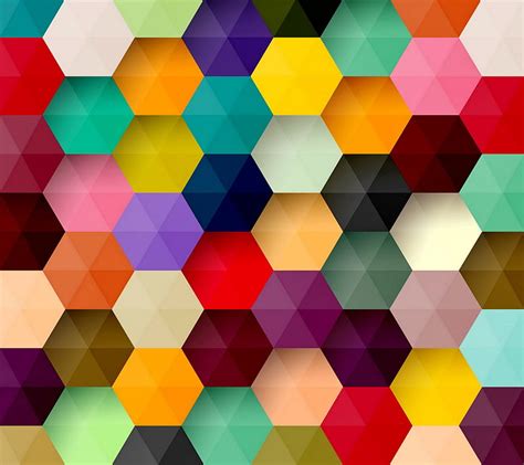 1920x1080px, 1080P free download | Colored Hexagons, background, color, geometry, hexagon, HD ...