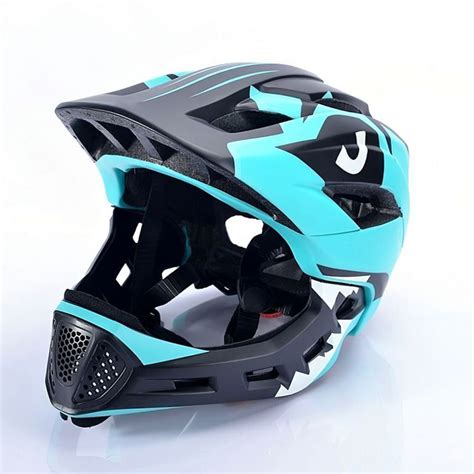 Kid Full Face Bike Helmet | Detachable Mountain Bike Helmet for ...