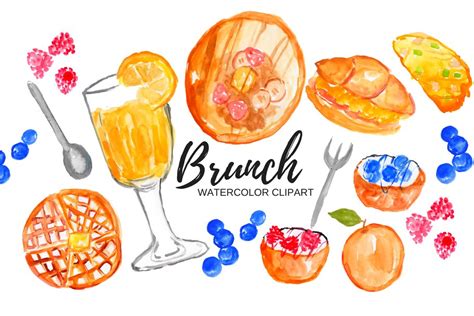 Brunch clipart watercolor, Picture #2321637 brunch clipart watercolor