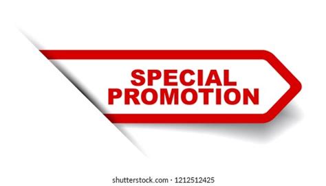 Red Vector Banner Special Promotion Stock Vector (Royalty Free) 1212512425 | Shutterstock