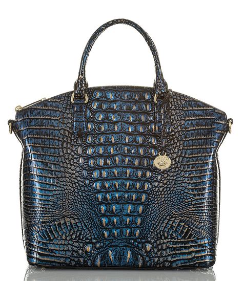 BRAHMIN Melbourne Collection Large Duxbury Crocodile-Embossed Dome ...