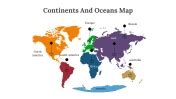 Continents and Oceans Map PPT and Google Slides Themes