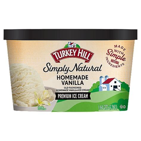 TURKEY HILL Simply Natural Homemade Vanilla Premium , Ice Cream