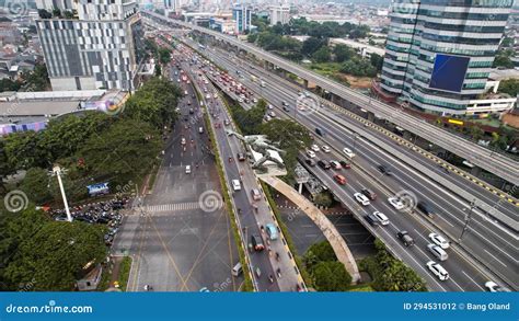 Aerial View of the Dirgantara Statue Monument or Better Known As the Pancoran Statue is One of ...