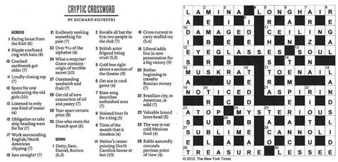 The New York Times Crossword in Gothic: 10.31.10 — Secrets — the Cryptic Crossword