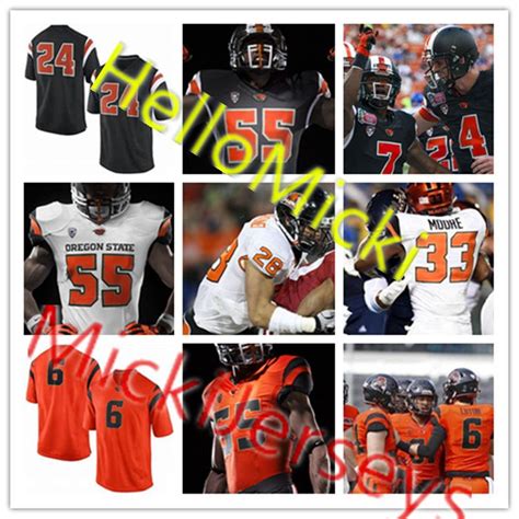 2019 Custom NCAA Oregon State Beavers Football Jersey 52 Summer Houston 8 Trevon Bradford 6 Jake ...