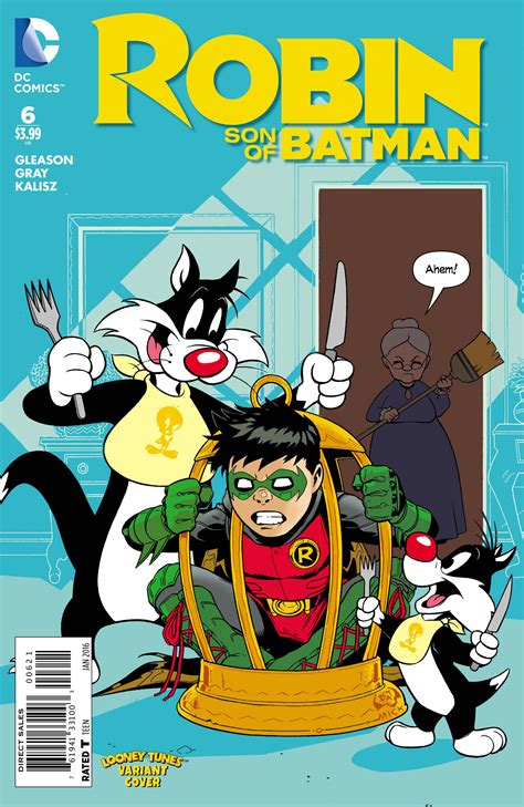 SEP150274 - ROBIN SON OF BATMAN #6 LOONEY TUNES VAR ED - Previews World