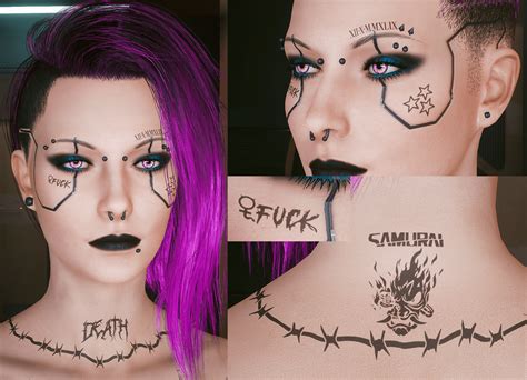 xResistance's Devilish Face Tattoo - Cyberpunk 2077 Mod