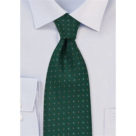 Hunter Green Floral Tie - Ties-Necktie.com