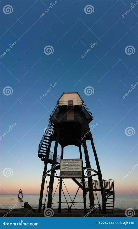 Restored Dovercourt Lighthouses in Harwich Harbour at Sunset Editorial ...