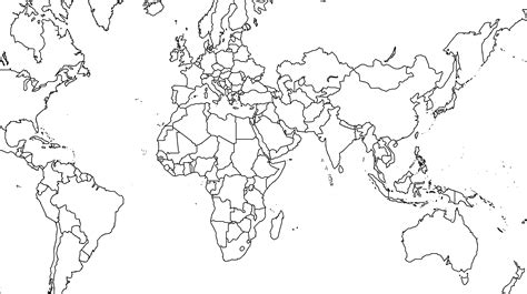 Outline Map World Countries