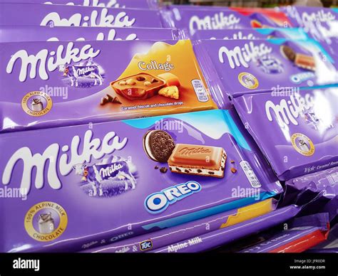 Nowy Sacz, Poland - June 25, 2017: Milka chocolate on store shelves for ...