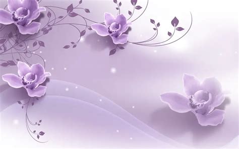 3d Wallpaper Purple Flowers - Infoupdate.org