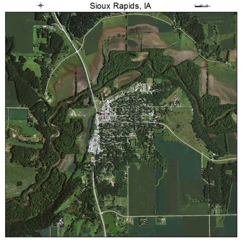 Aerial Photography Map of Sioux Rapids, IA Iowa