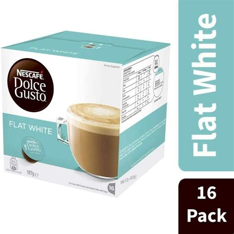 Nescafe Dolce Gusto Flat White Coffee Capsules 16 Pack 187g - Walmart.com - Walmart.com