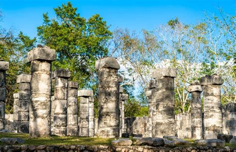 Temple of the Warriors in Chichen Itza, Mexico Stock Image - Image of chichen, heritage: 145970131