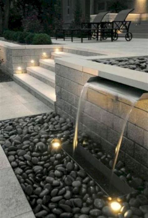 Mexican Beach Pebbles, Modern Fountain, Modern Outdoor Fountains, Fountain Design, Outdoor ...