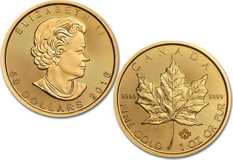 2016 1oz Canadian Gold Maple Leaf Coin .9999 fine CANADIAN_GOLD_MAPLE ...