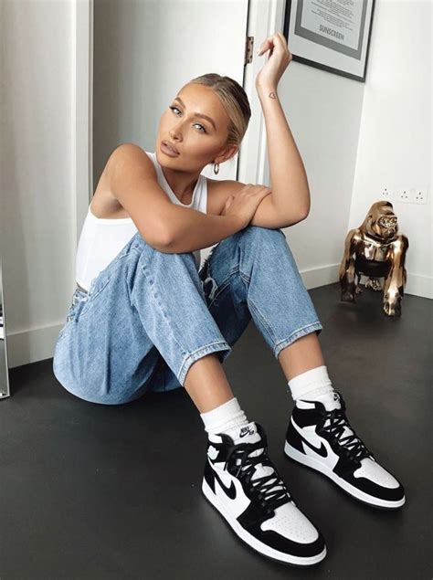 Outfit with Jordan 1's 'Panda' #style #fashion #outfitoftheday | Jordan outfits womens, Cute ...