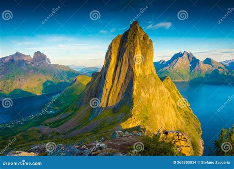 Mount Segla at Sunset, Senja, Norway Stock Photo - Image of scandinavia ...