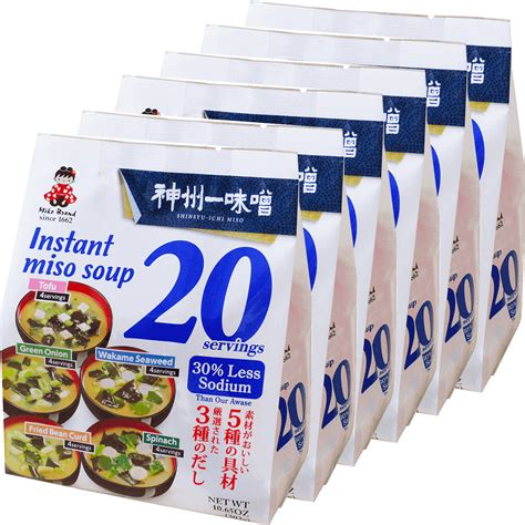 Instant Miso Soup Toku 20 Value Packs Less Sodium (Case) - Shinsyu-Ichi Miso - Miso Soup ...