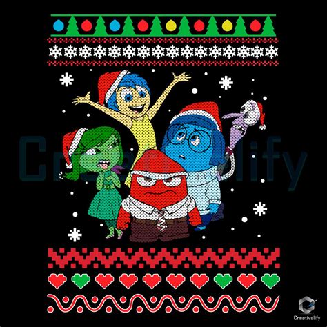 Inside Out Christmas SVG Cute Disney Xmas Cricut Files - CreativeLify