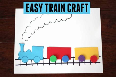 Easy Train Craft for Kids - Toddler Approved