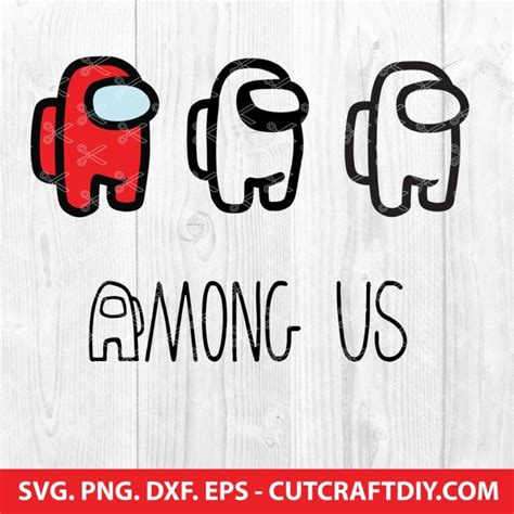 Among Us SVG, PNG, DXF, EPS, CutFiles, Astronaut SVG, For Cricut