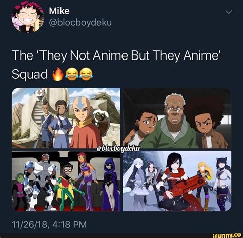 an image of some anime characters with caption that reads, the they not anime but they