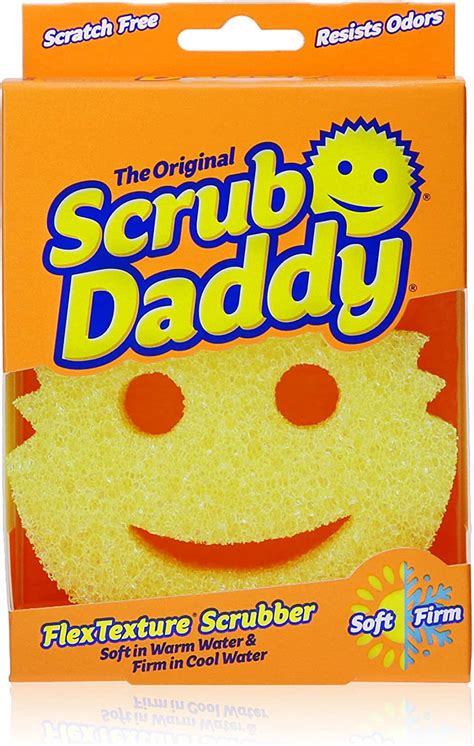 Buy Scrub Daddy Smiley Face Scratch Free Scrubber As Seen On Shark Tank-1 Pack, Vinyl, Yellow, 1 ...