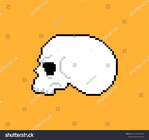 Skull Pixel Art 8 Bit Cranium Stock Vector (Royalty Free) 2226069283 ...