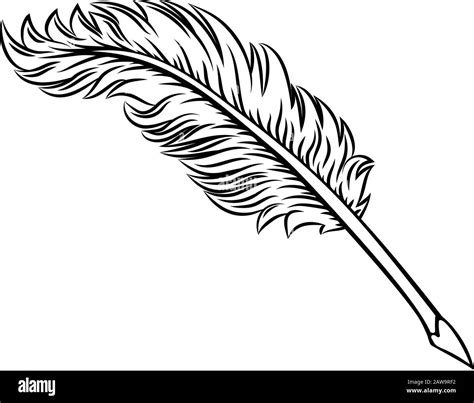 Feather Pen Clipart Black And White Free