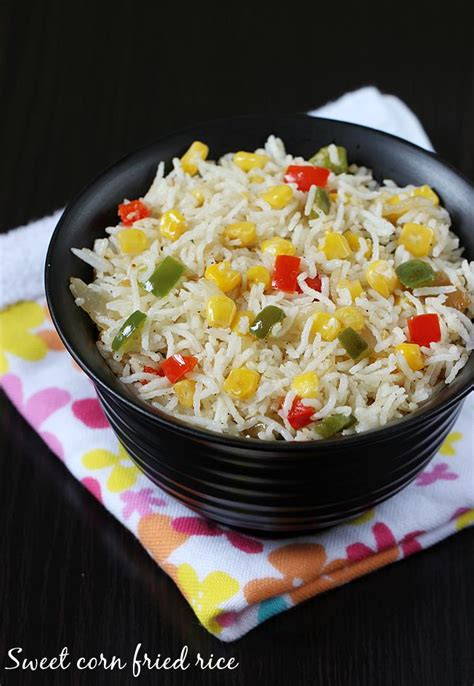 Sweet corn fried rice | sweet corn rice recipe | sweet corn recipes