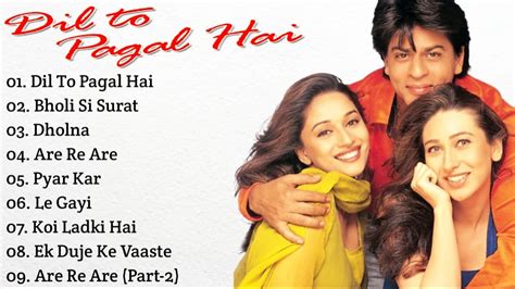 Dil To Pagal Hai Movie All Songs||Shahrukh Khan & Madhuri Dixit & Karisma Kapoor|||MUSICAL WORLD ...