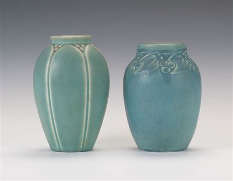 Two Rookwood Pottery Vases, ca. 1938 and 1921, 09.04.14, Sold: $143.75