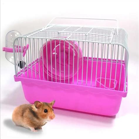 2017 Portable Cute Hamster Cage Hamster Rat House Guinea Pigs House ...